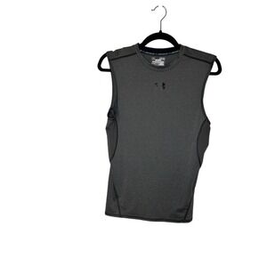 Under Armour HeatGear Compression Tank Top Mens Medium Gray Sleeveless Shirt